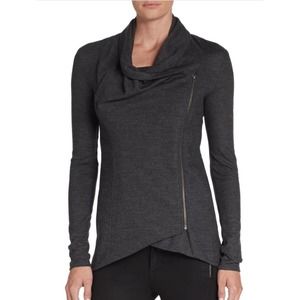 Helmut Lang Wool Draped Jacket Heather Gray medium
